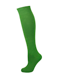 Grön enfärgad knästrumpa