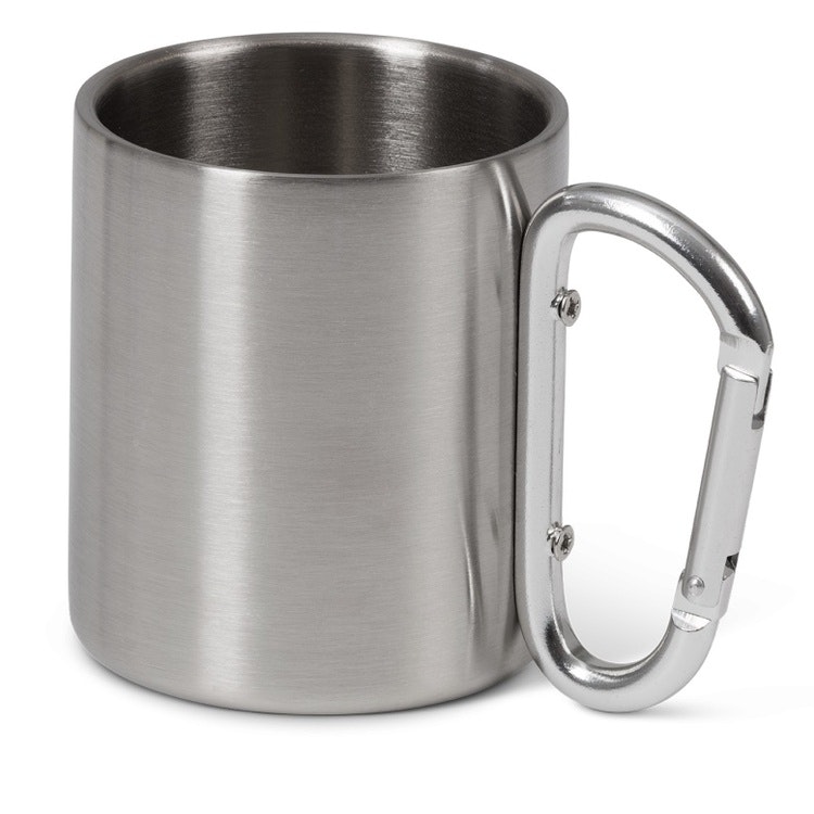 Mugg i aluminium med karbinhake