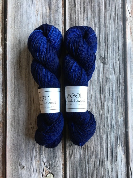 Visiblewool handfärgat garn Merino Sock DK Midnight