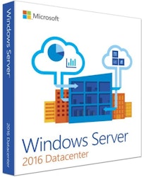 Microsoft Windows Server 2016 Datacenter 16 kjerner NO (64-bit OEM)