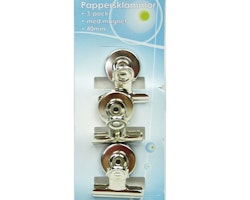 3 pack Pappersklämmor m. magnet