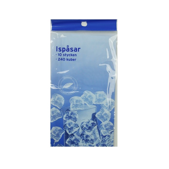 Ispåsar - 10 st påsar / 240 isbitar