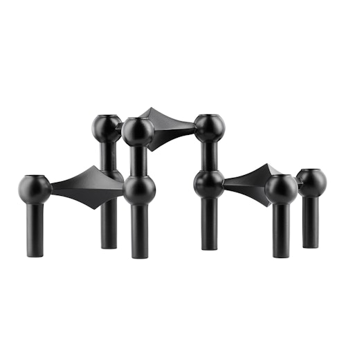 STOFF Nagel Ljusstake 3-Pack matt svart