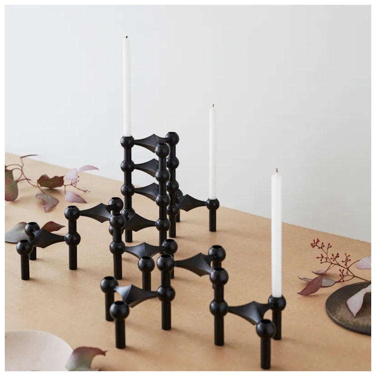 STOFF  nagel ljusstake svart
