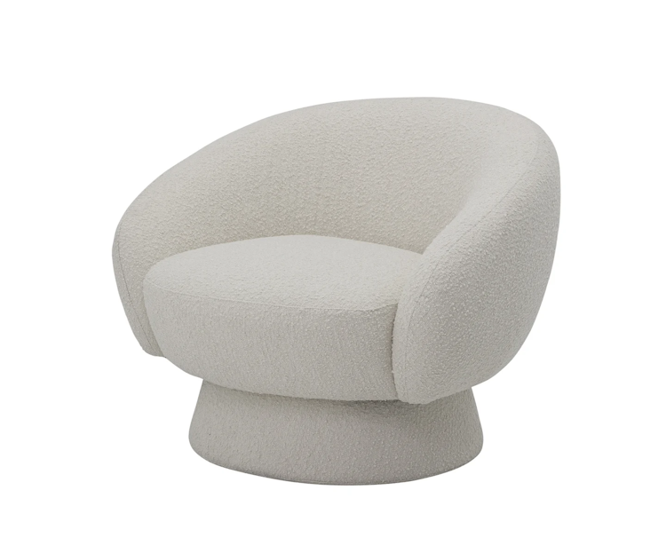 Ted Lounge Chair White Polyester