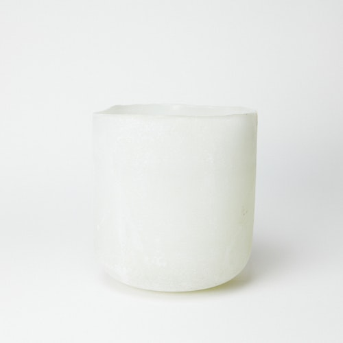 Ljuslykta Halde vit frostad 16cm