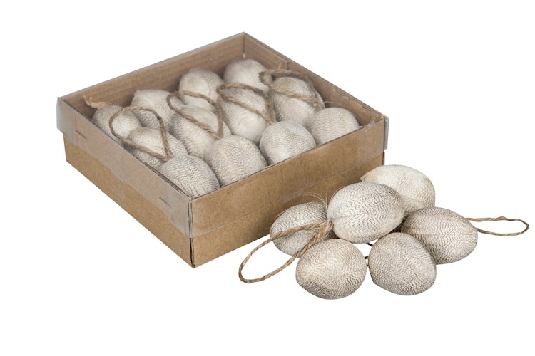 Ägg fjäder natur 12-pack