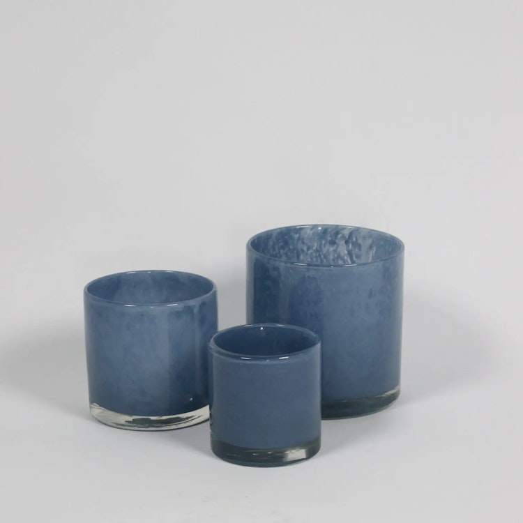 Nilla Ljuslykta  - havsblå 10cm