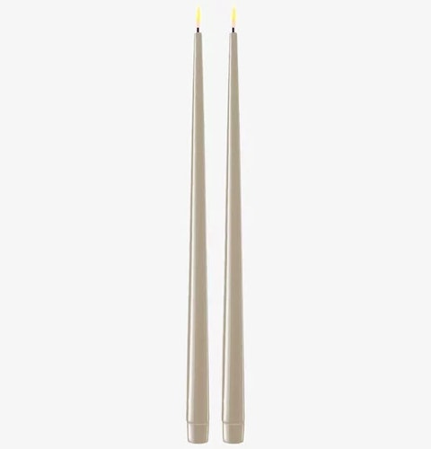 Led Kronljus Lackade Sand 28cm (2-pack)