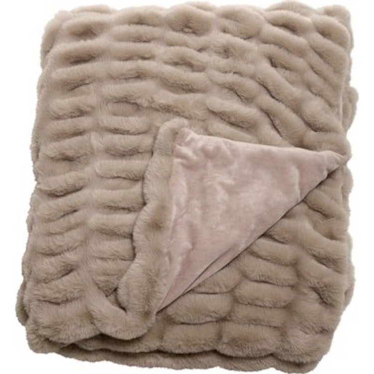 Pläd Fluffy Beige
