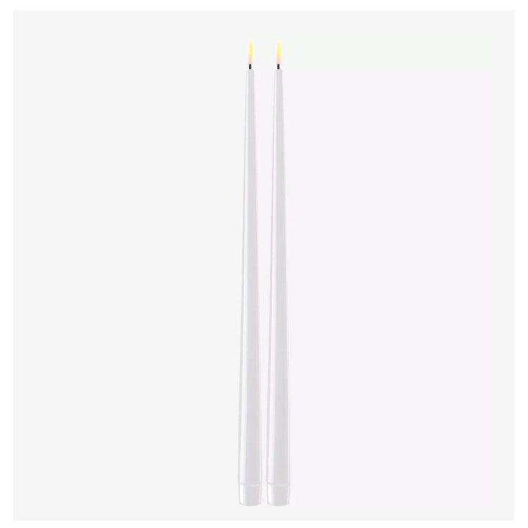 Led kronljus vit lackade 38cm (2-pack)