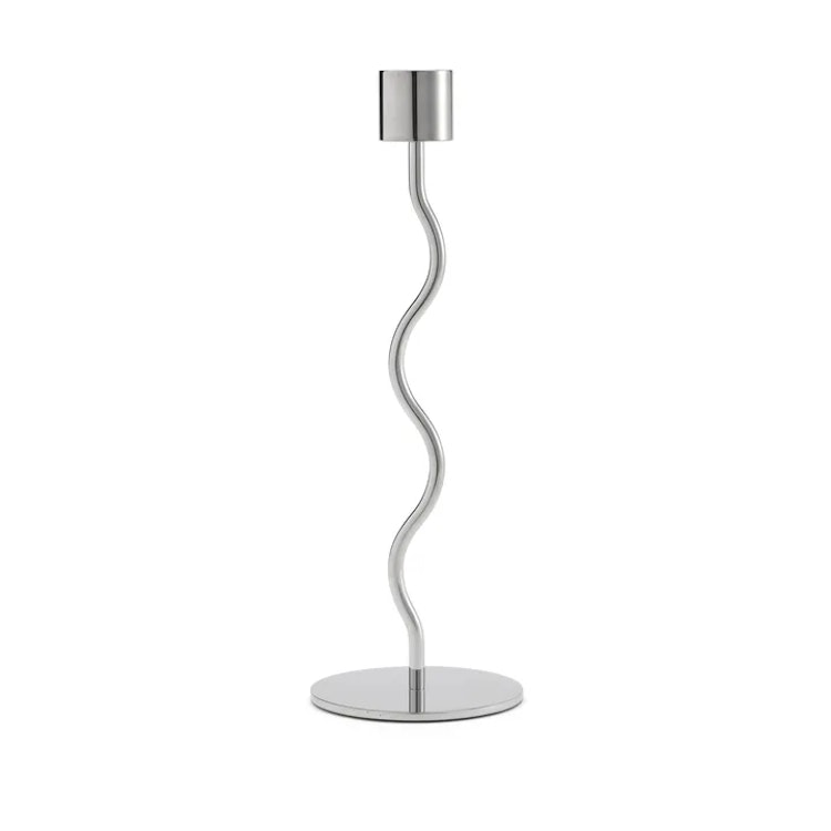 Cooee - Ljusstake Curve - Stainless Steel 23cm