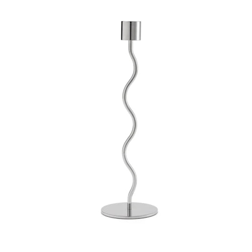Cooee - Ljusstake Curve - Stainless Steel 26cm