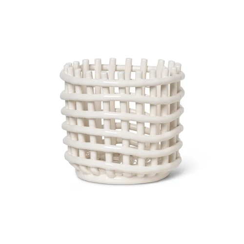 Ceramic flätad korg 16cm - Ferm Living