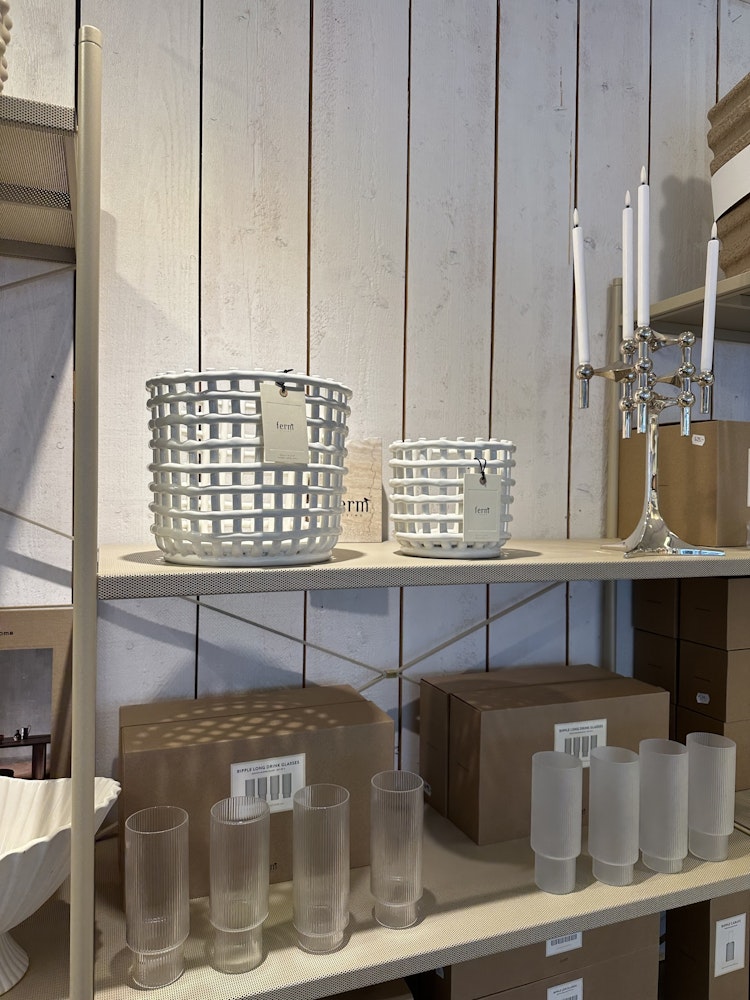 Ceramic flätad korg 16cm - Ferm Living