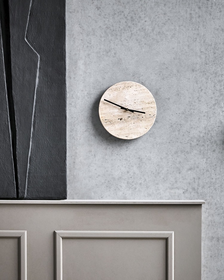 Klocka Travertin Beige