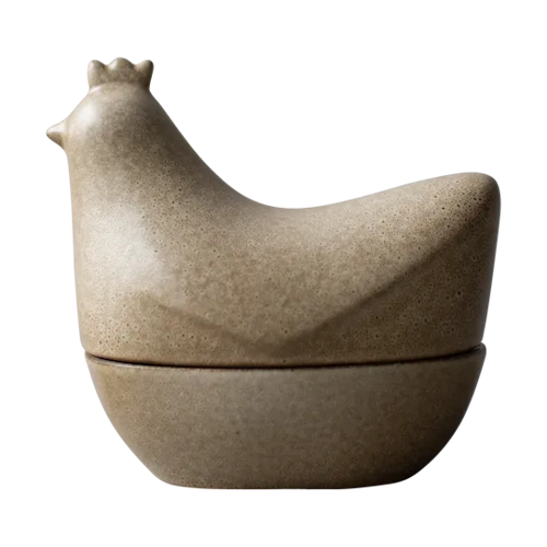 Happy Hen Skål - Beige
