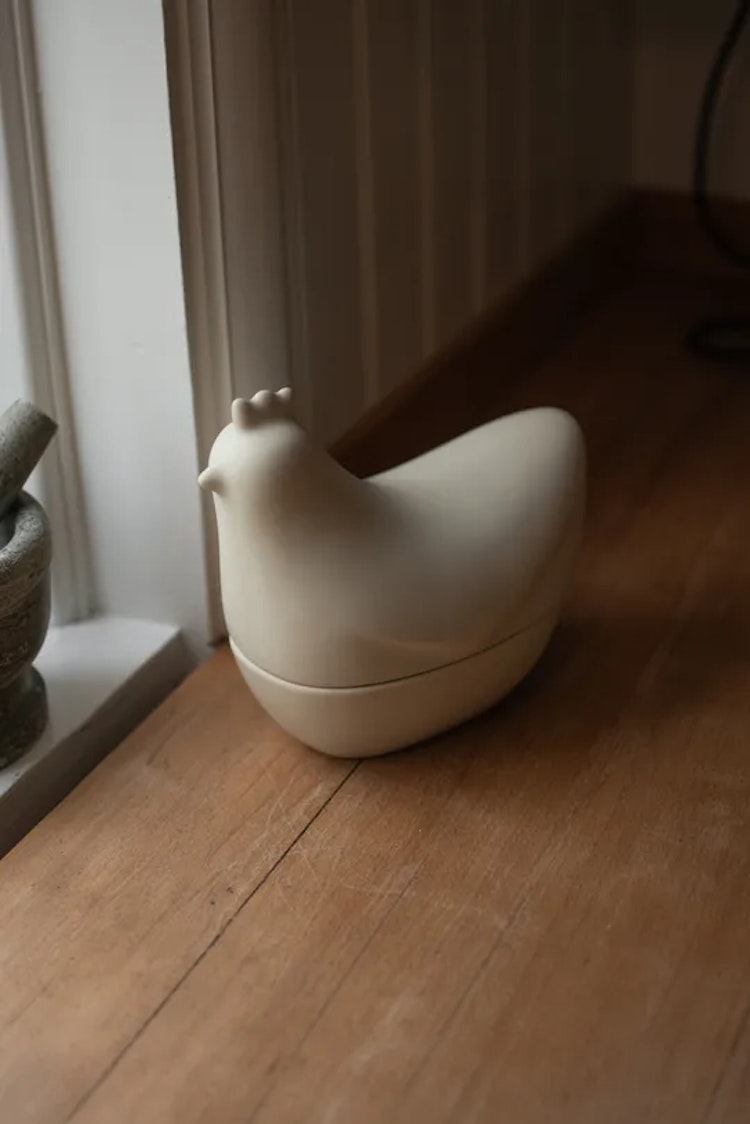 Happy Hen skål - Creme