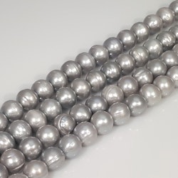 Silvergrå runda 10-11 mm