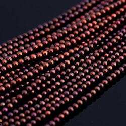 Brunröda runda pärlor 4,5-5 mm