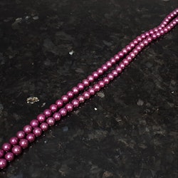 Cerisefärgade runda pärlor 7-7,5 mm