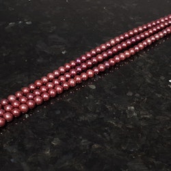 Rosa röda runda pärlor 8-8,5 mm