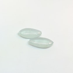 Akvamarin, platt droppe, 10x20 mm