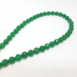Grön agat fasettslipad 8 mm