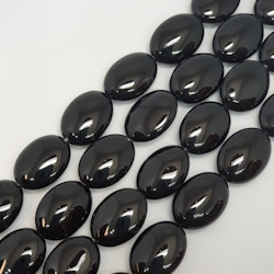 Blank svart onyx oval 13x18 mm