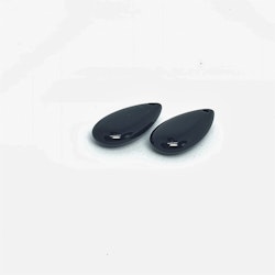 Onyx, platt droppe 20x10 mm