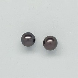 Bruna, runda pärlor halvborrade 8 mm