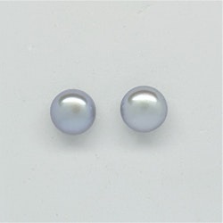 Silvergrå pärlor 9,5-10 mm pris/par