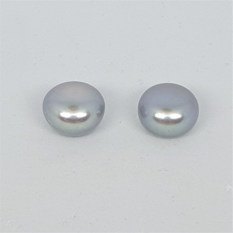 Silvergrå pärlor 9,5-10 mm