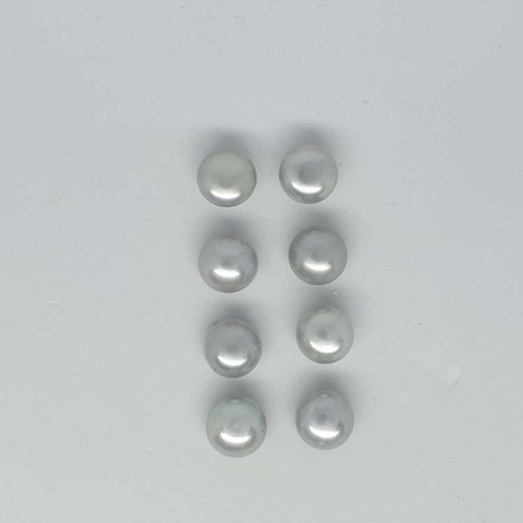 Silvergrå pärlor 11,5 mm