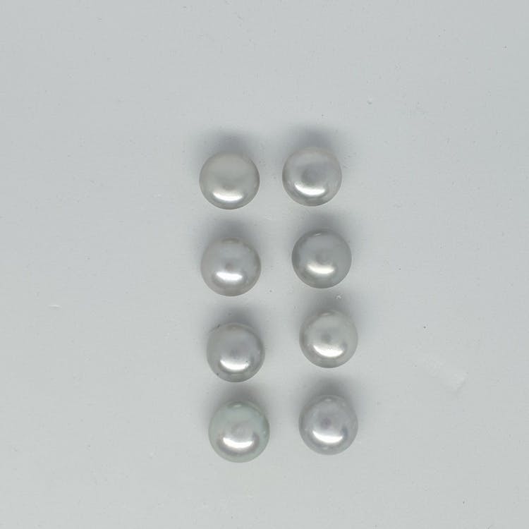 Silvergrå pärlor 11,5 mm