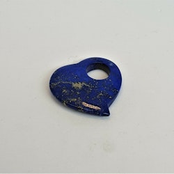 Lapis lazuli, platt hjärta för hänge 25x25 mm
