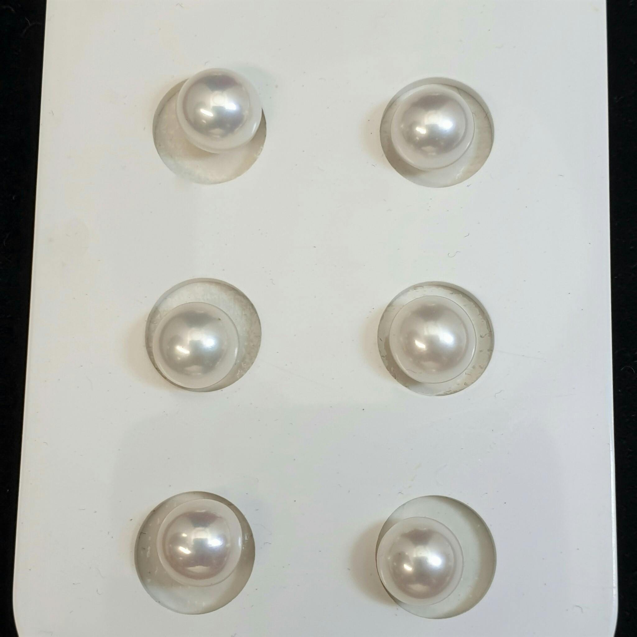Runda vita pärlor halvborrade 7-7,5 mm