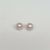 Rosa runda pärlor halvborrade 7-7,5 mm