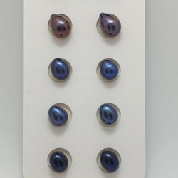 Droppformade blå pärlor 7-7,5 mm