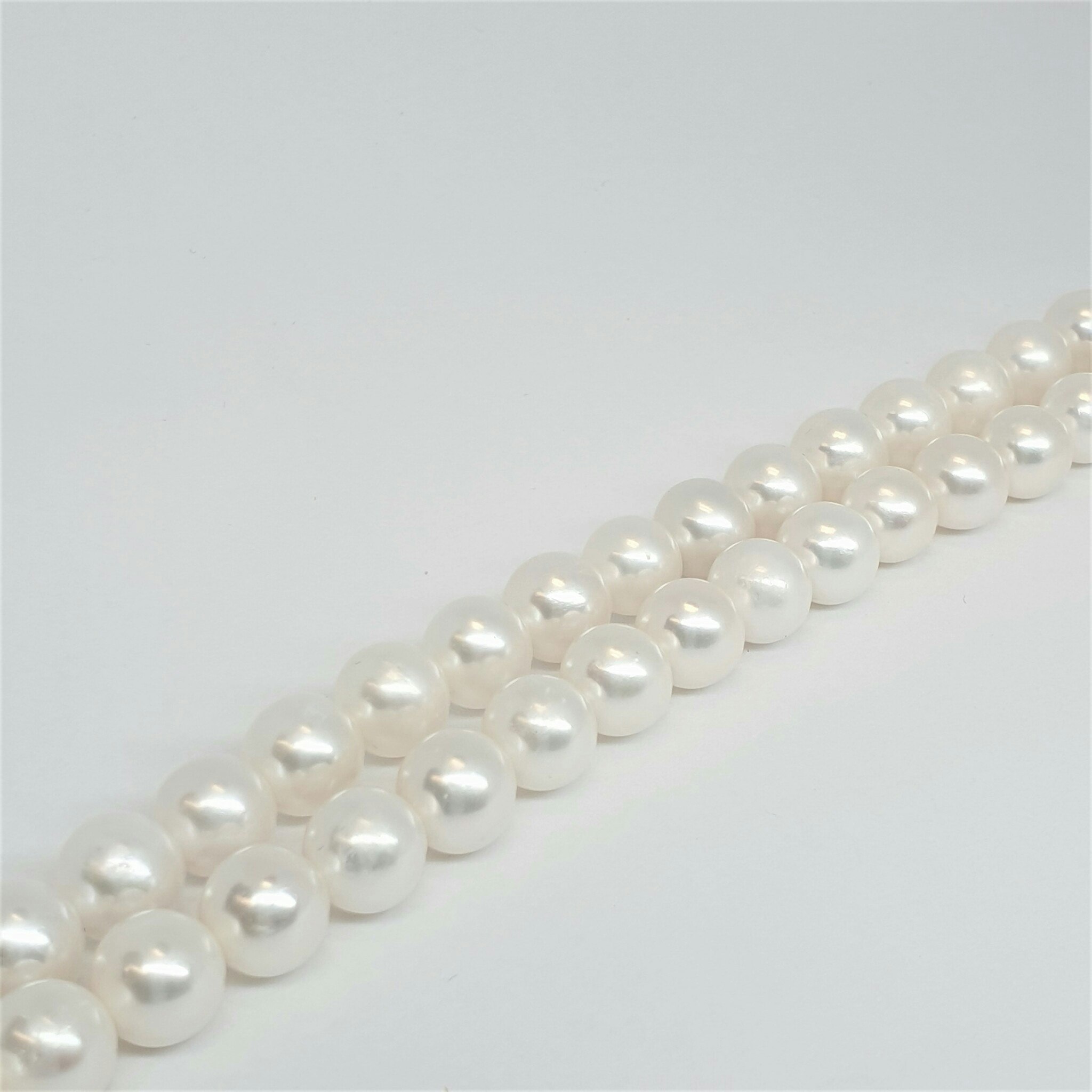 Vita pärlor runda 8,5-9,5 mm
