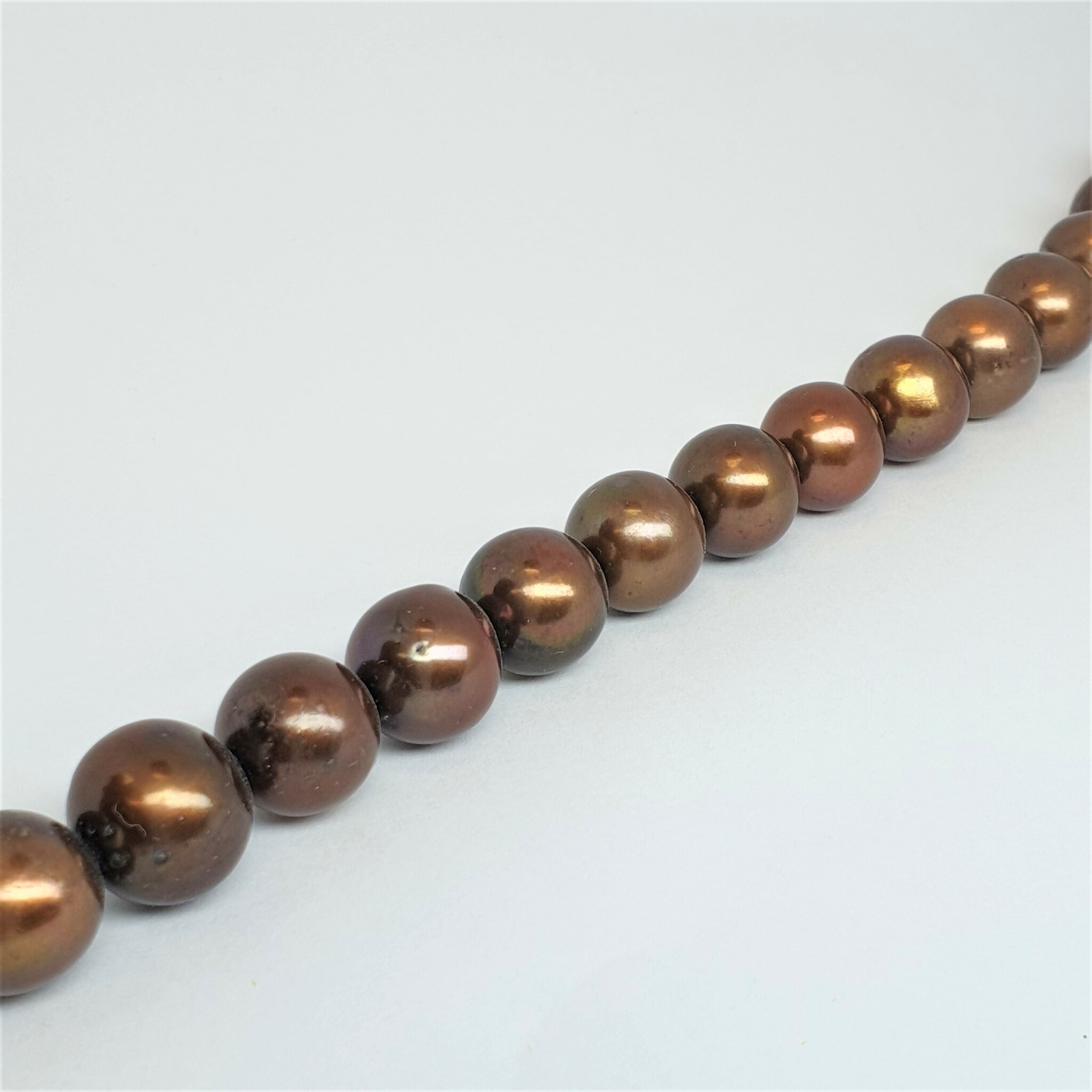 Stora bruna runda 12-13 mm pärlor