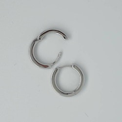 Creolring 18 mm slät blank, kantig silver