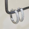 Creolring 15 mm med dubbel cubic zircon rad