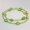 Halsband med peridot och gröna pärlor