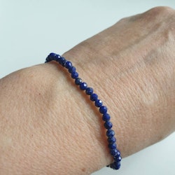 Lapis lazuli resårarmband med silver