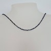 Halsband med fasettslipad 3mm safir