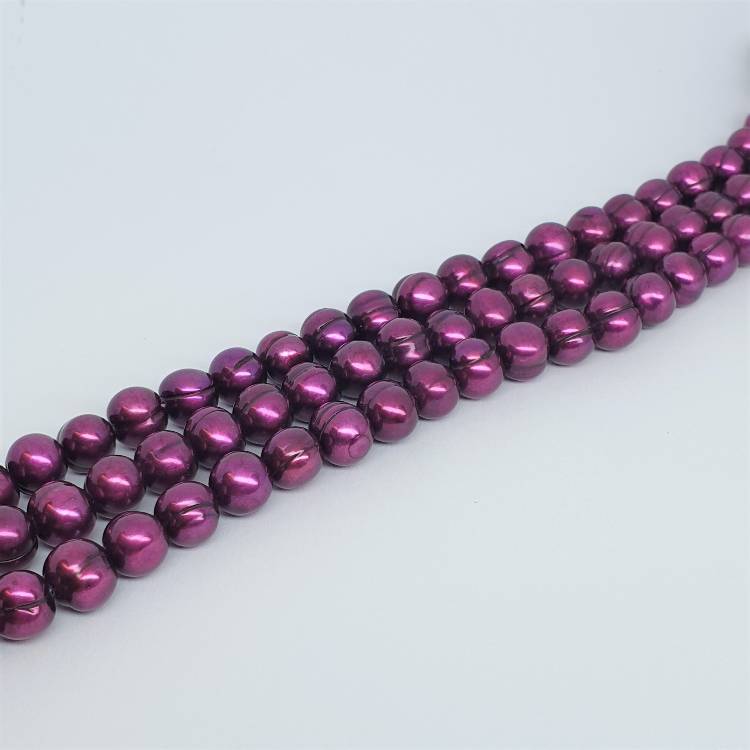 Röd-violetta pärlor 8mm