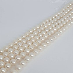 Runda vita pärlor 7 mm