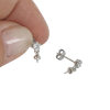 Örhänge silverstift med liten cubic zircon