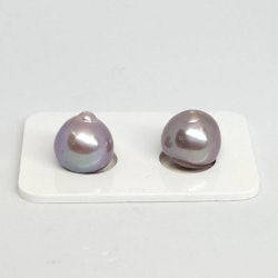 Mörk rosa-syrenlila metallic pärlor 11-12 mm